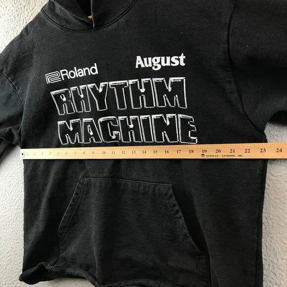 ROLAND Rhythm Machine Black Hoodie Sweatshirt cotton pullover L - Picture 7 of 9